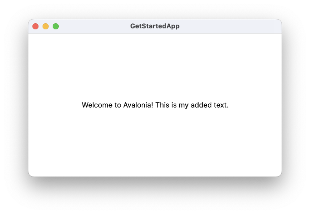 Application en cours d'exécution